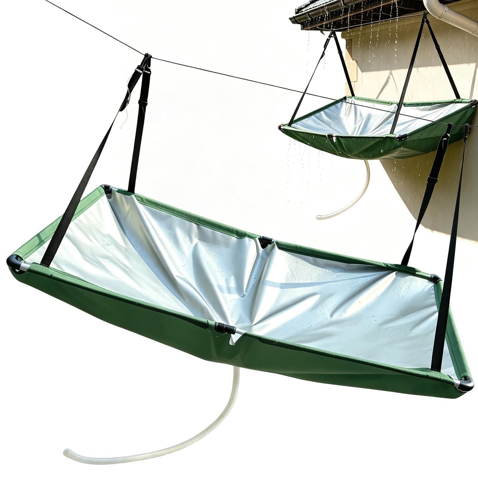 Outdoor Rain Water Collector Tarp, Rainwater Collection Barrel Cloth