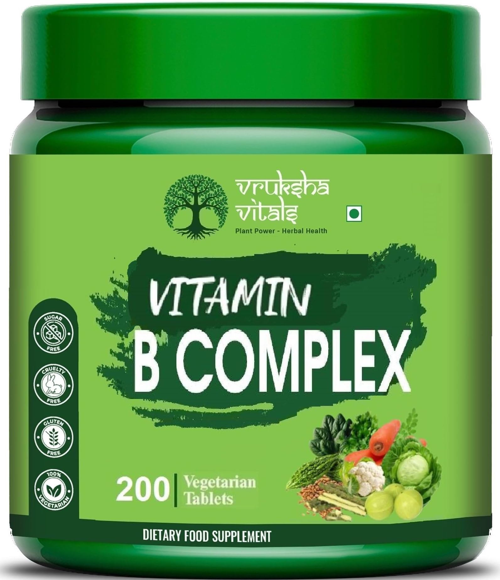 Vitamin B Complex 100% RDA - 200 Tablets/Capsules - B Vitamins Supplement (B1, B2, B3, B5, B6, B7, B9, B12) (With Mecobalamine)
