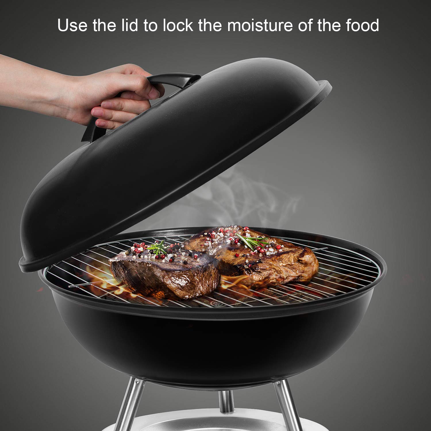 Barbecue Charbon de Bois BBQ Gril Portable Démontable pour Barbecue extérieur de Jardin Camping et Pique Nique (pour 3-5 Personnes)