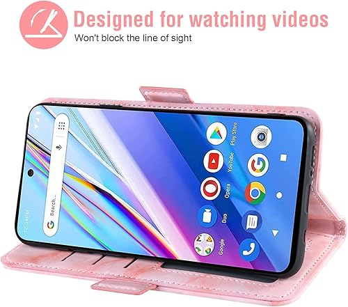 Miniatura 3 de Asuwish Funda de teléfono para BLU G91 Pro con protector de pantalla de vidrio templado y funda de cartera de mármol, soporte de ranura para