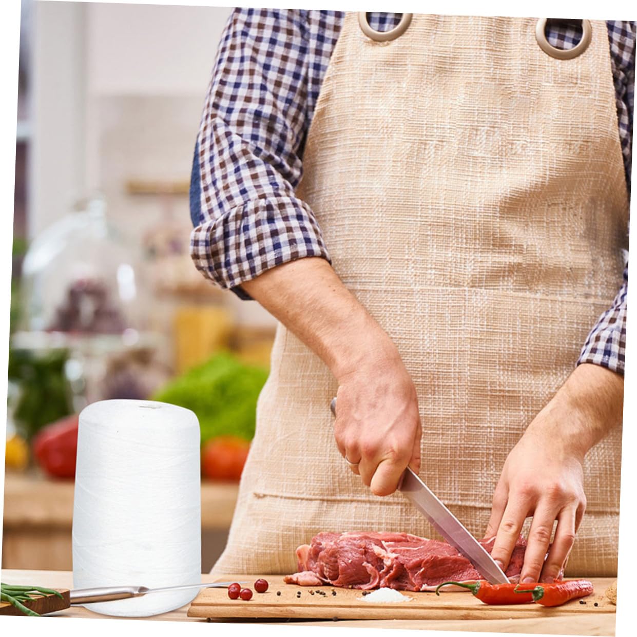 Ficelle Cuisine Alimentaire en Coton pour Saucisses et Viande