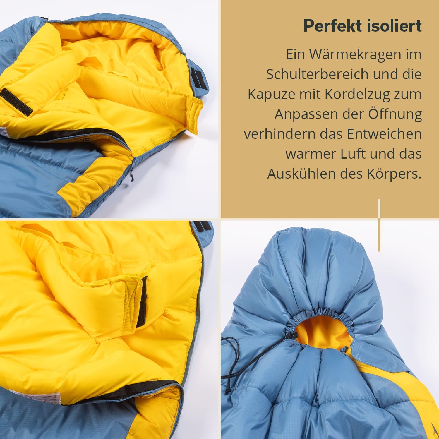 Skandika Schlafsack Gjora | Mumienschlafsack für Junior/Erwachsene/Kinder, 3-4 Jahreszeiten, Nylon-Ripstop, kompakt, wasserabweisend, Packsack | Outdoor, Camping, Wandern, Winter