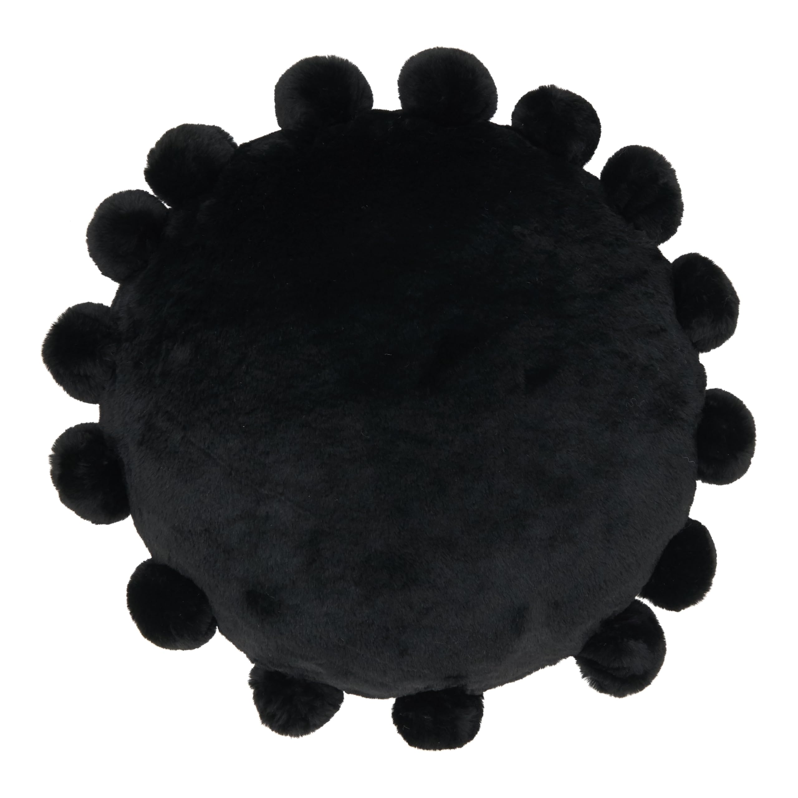 SARO LIFESTYLE Posh Faux Bunny Fur Pom Pom Poly Filled Throw Pillow