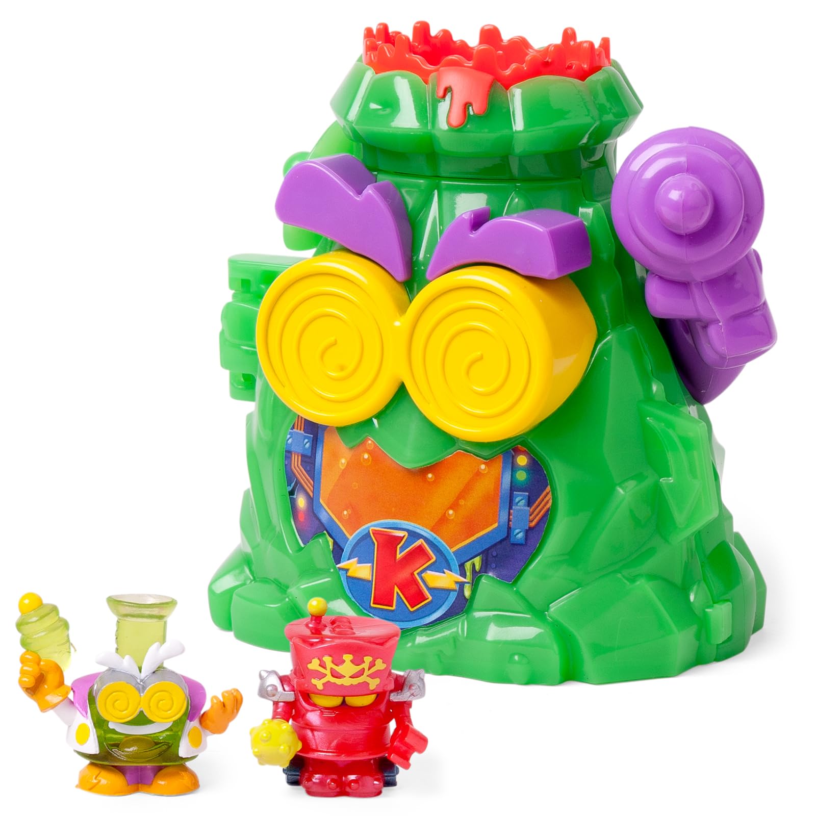 SUPERTHINGS KAZOOM Power – Hidden Base Professor K. Guarida del Professor K de la Serie de TV “Kazoom Power”. Contiene 1 Hidden Base, 1 Professor K Exclusivo, 1 Robotoxic Exclusivo