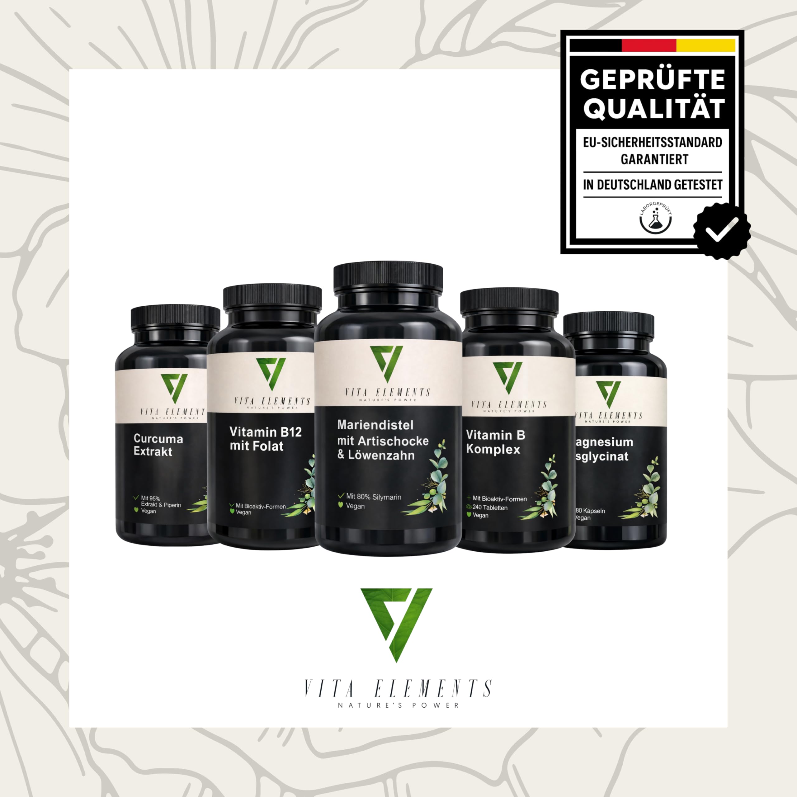 Vita Elements Complejo de Cardo Mariano, Alcachofa y Diente de León - 120 Cápsulas - Silimarina - Suministro para 4 Meses - Vegano - Alta Dosis - Probado en Laboratorio - Sin Aditivos (3)