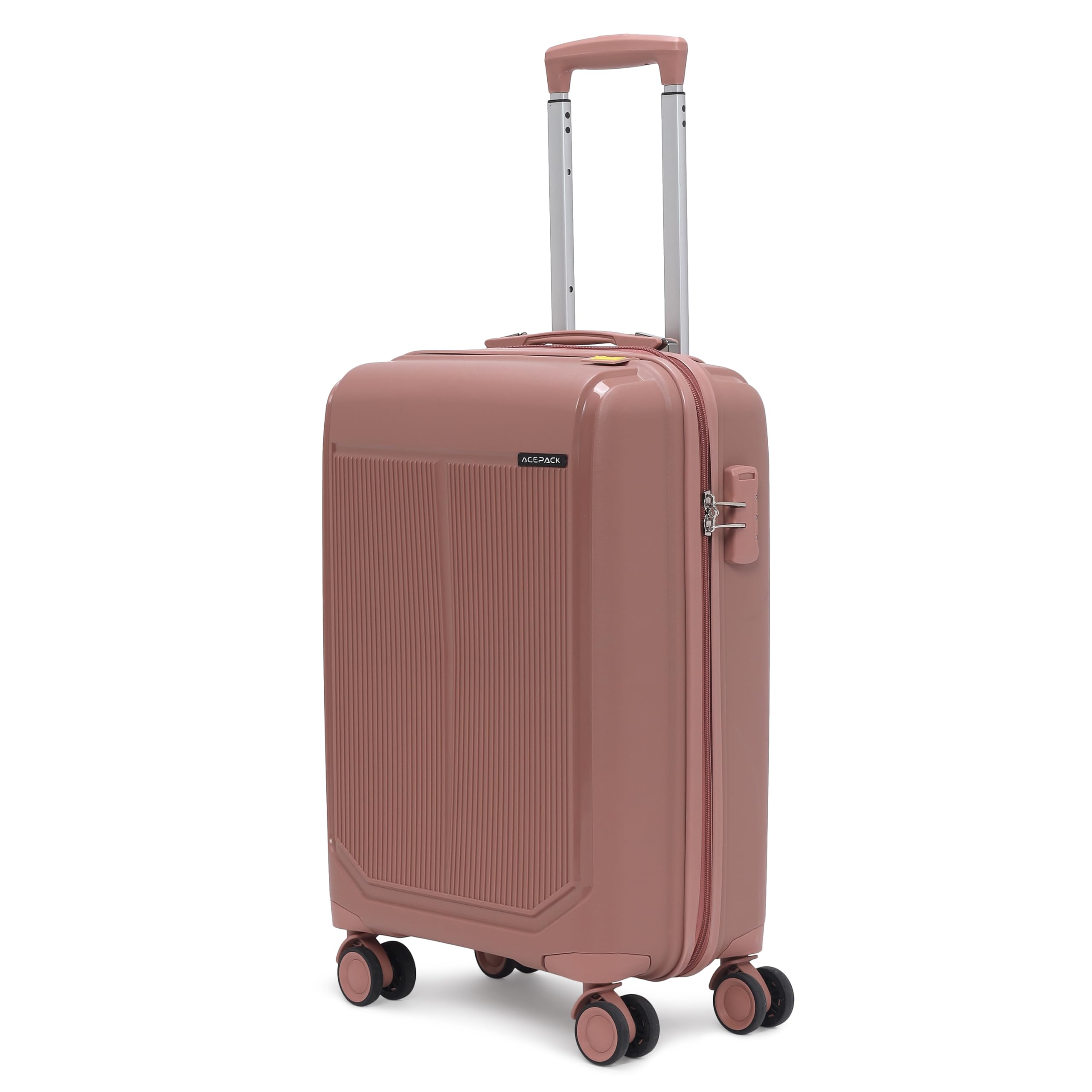 by Verage Megatron Hard Side Polypropylene Luggage Small Cabin 41L | Lightweight Unbreakable Suitcase Set with 360° Silent Spinner Wheels, Number Lock & Telescopic Handle