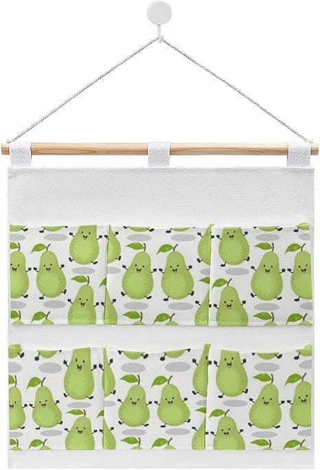 Amazon Yzx かわいい梨 ペアイラストレー ウォールポケット 6ポケットタイプ 壁掛け収納 収納用品 壁面収納 新聞 雑誌 書類 封筒 飲食店 レストラン 居酒屋 カフェ 業務用 レジ 店舗用品 ウォールポケット オンライン通販