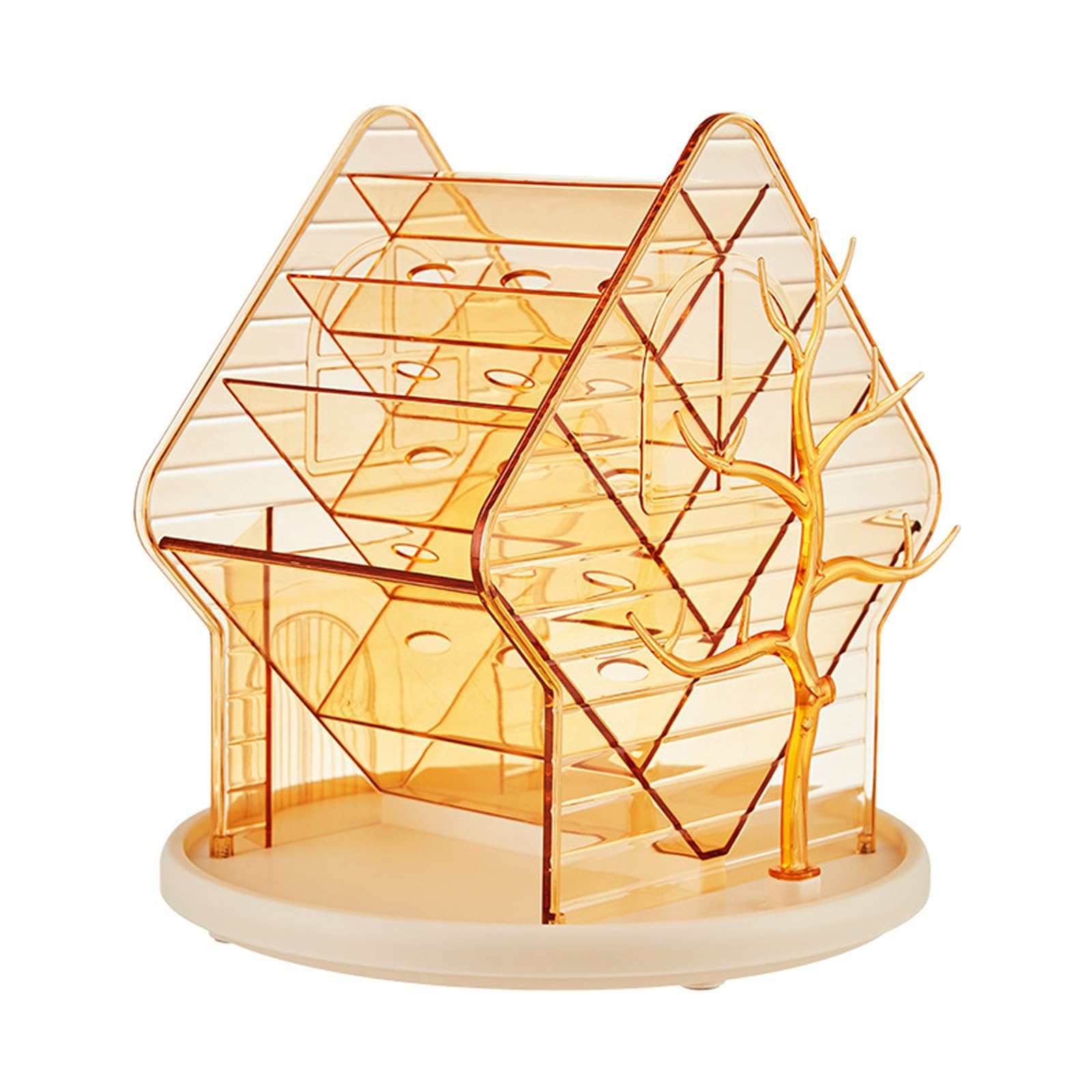 Buxuaaaa Efficient Cosmetic Storage Organizers Practical Skincare and Makeup Organizers with Multiple Compartments for Vanity Cosmetic Storage Rack