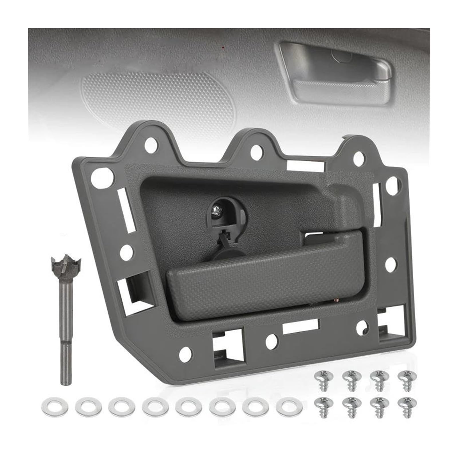 KMAGE Interior Door Handle 1JV461J3AA 1JV471J3AA 5HR421J3AK 5HR411J3AK Car Interior Door Handle for Jeep for Grand Cherokee 2005-2010(Grey Rear Right)