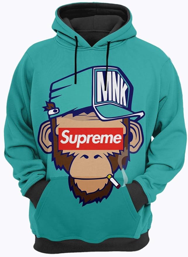supreme teal moletom com capuz