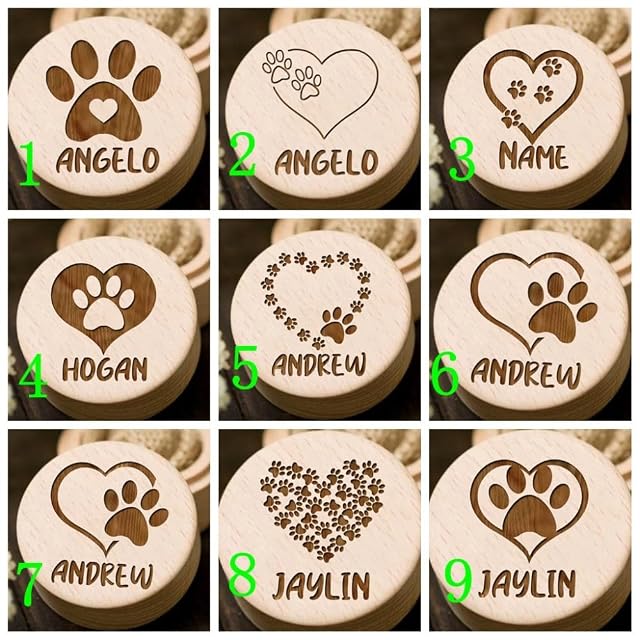Foto 3 de 7 de Caja De Almacenamiento De Pelo De Mascota Tallada En Madera Con Nombre Personalizado,Caja Conmemorativa…