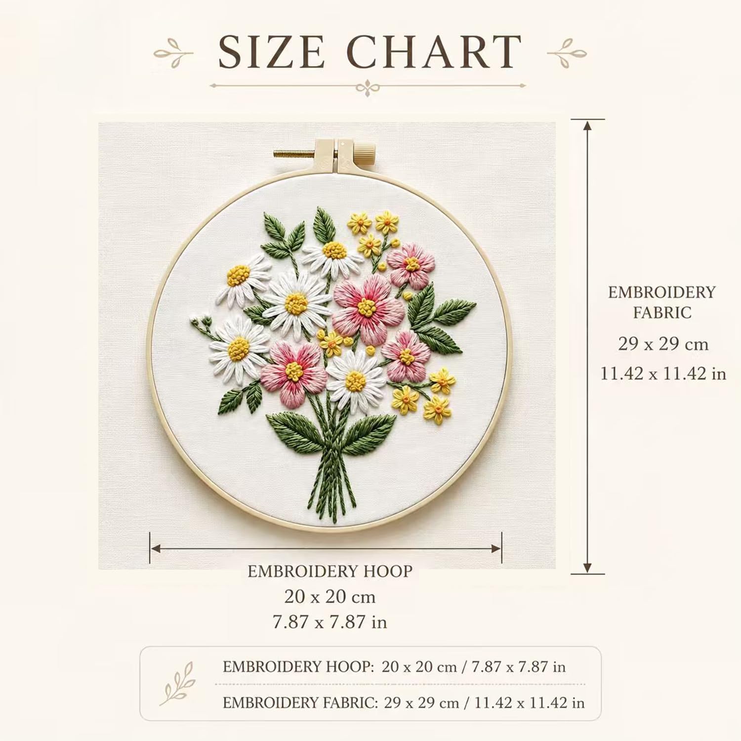 Daisy Embroidery Kit - Beginner Floral Art -2
