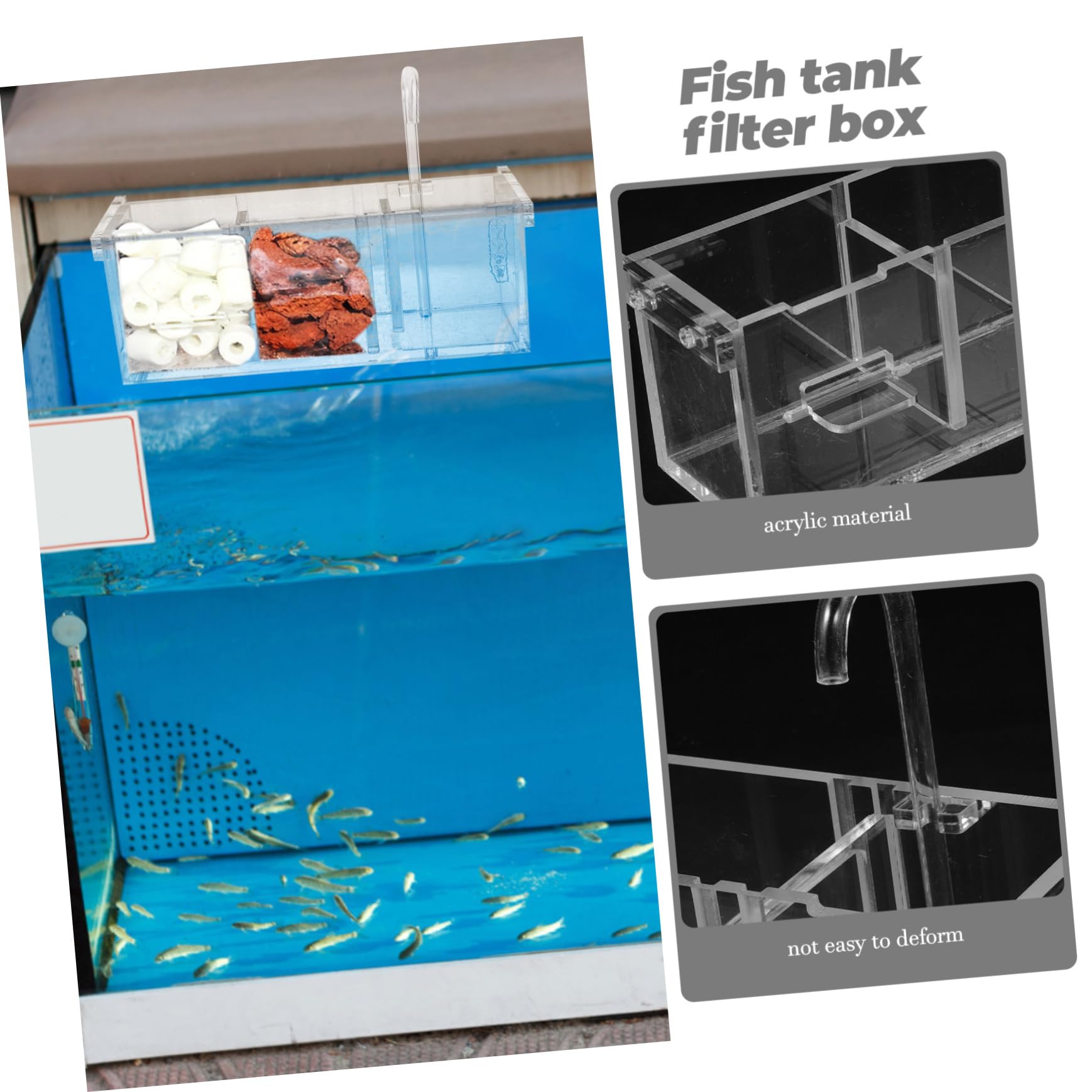 Filterbox Für Aquarien Außenfilter Geräuschlos Und Hängend Effektive Wasserreinigung Und Belüftung Verbesserte Version Ohne Wasserpumpe