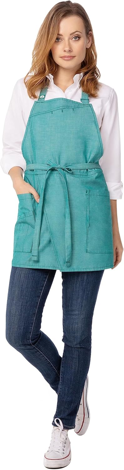 Chef Works Unisex Medford Short Bib Apron
