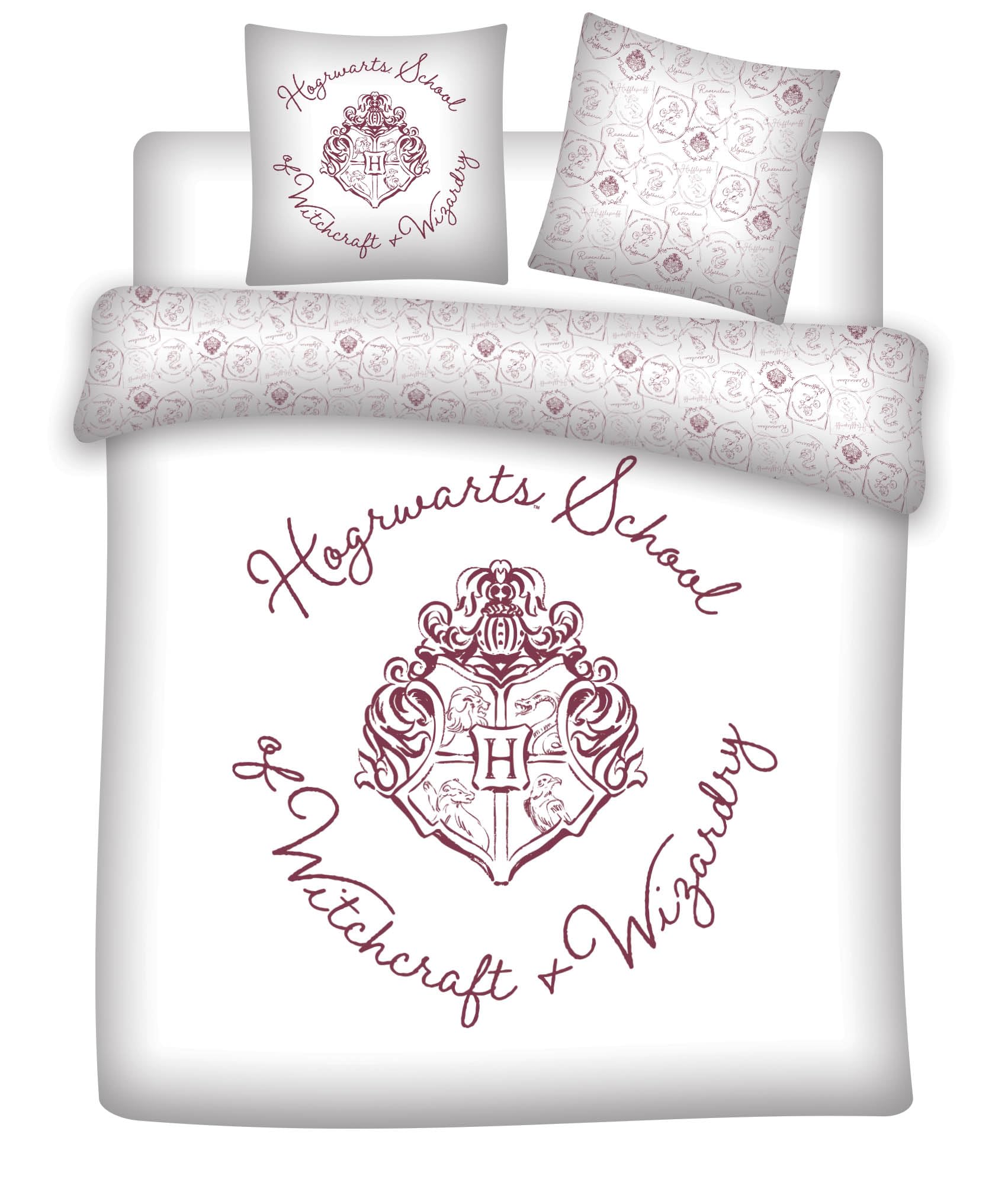 Harry Potter Copripiumino Matrimoniale 240x220 + 2 Federe 65x65 Stemma