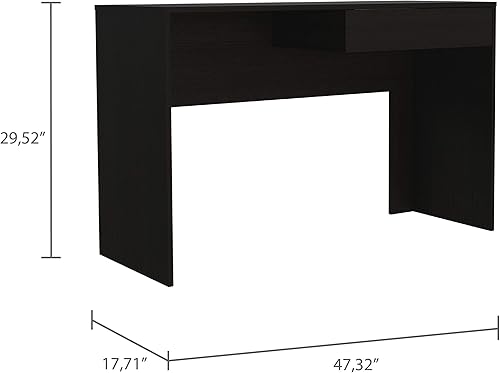 Miniatura 2 de Escritorio para computadora de oficina en casa con cajones, escritorio de estudio de 43.3 pulgadas, mesa de computadora portátil, escritorio de