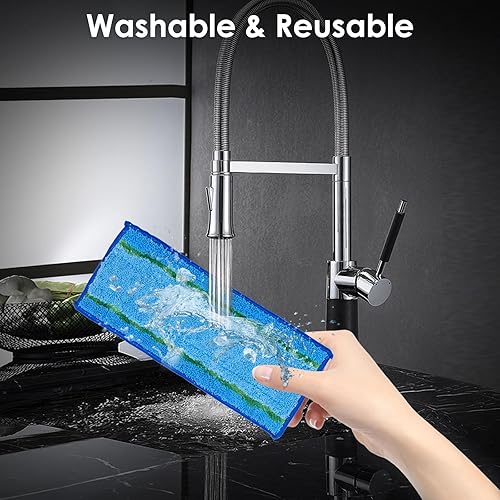 Miniatura 6 de Paquete de 10 almohadillas de trapeador Jet M6 compatibles con iRobot Braava Jet M6 Ultimate Robot Mop, almohadilla de limpieza mejorada M6 húmeda,
