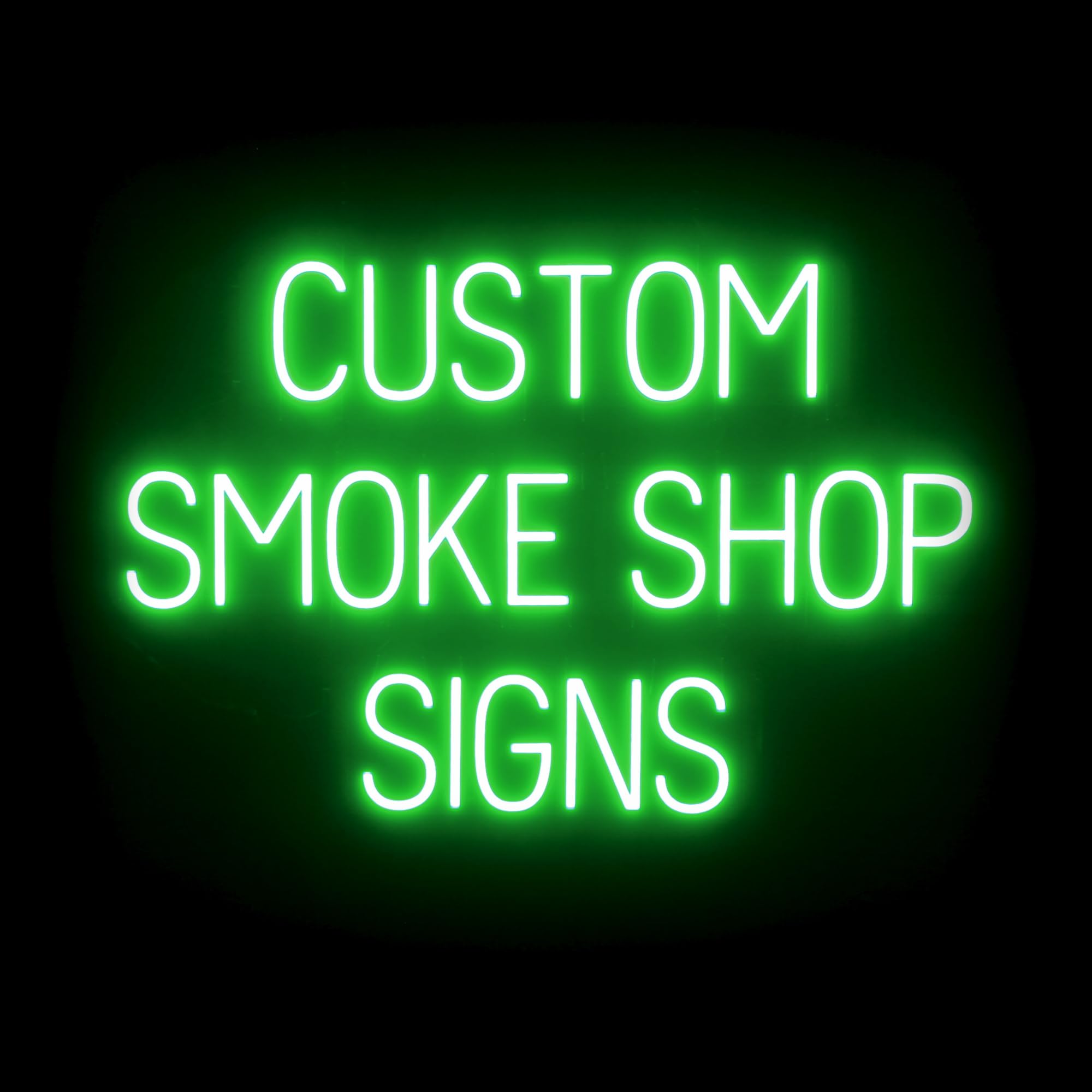 SpellBrite Custom Smoke Shop Sign for Business, Ultra-Bright Green LEDs