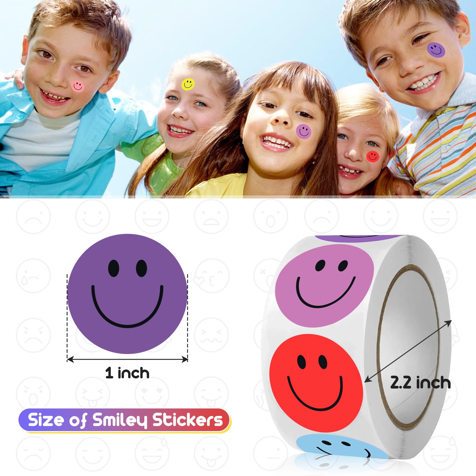 600 Pièces 50mm Autocollants Ronds, Gommettes étiquettes Autocollantes