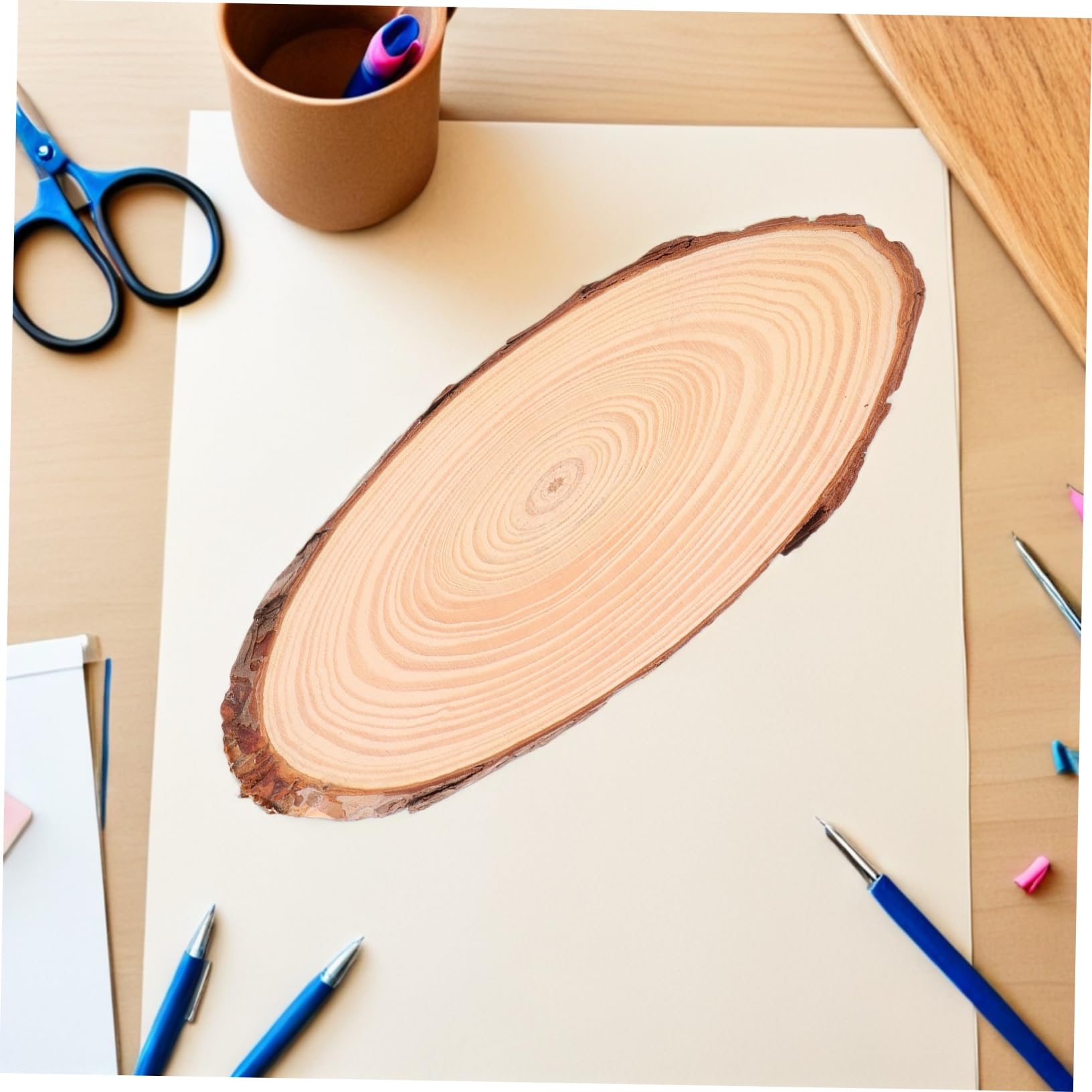SHINEOFI 4stücke Natürliche Ovale Holzscheiben Zum Dekorieren Rustikale Holzkreise Als Dekor Unbehandelte Holzspäne Für Diy-projekte Leere Holzausschnittscheiben Zum Basteln Ovale