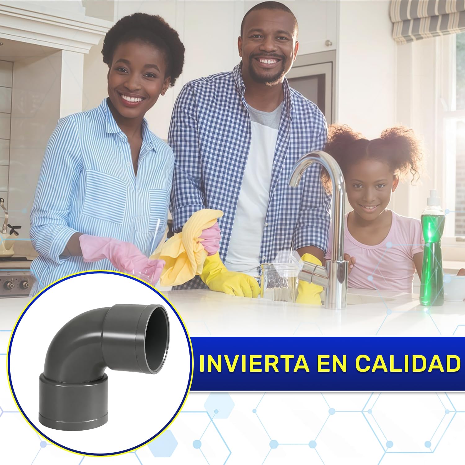 Curva PVC 87° Ø 50mm para Montaje de Tuberías de Alcantarillado Drenaje Técnicas - Codo de PVC Tiene Configuración “Hembra-Hembra” - Garantía de 10 Años - MONTERAL
