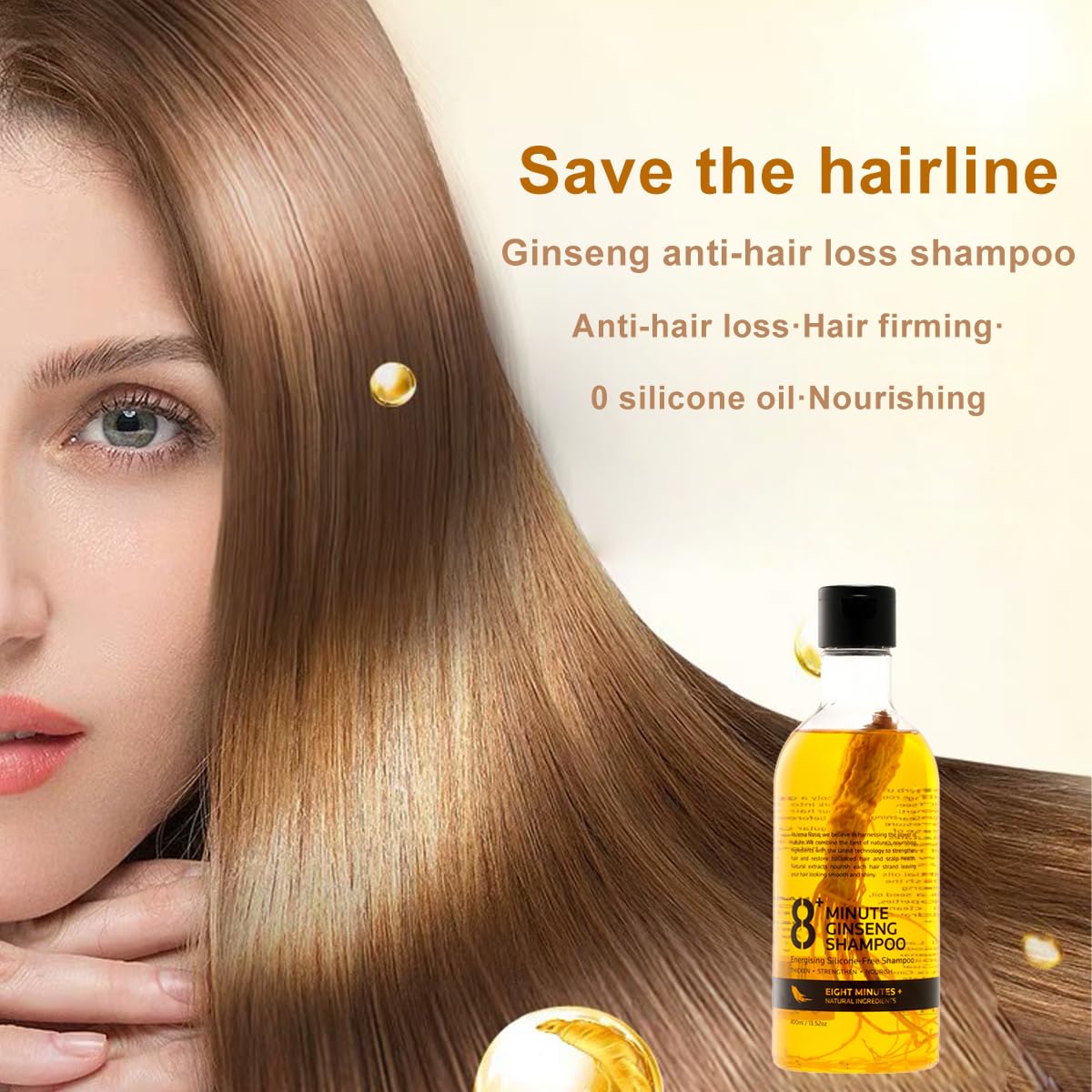 BOTOWI 8 Minute Ginseng Shampoo, Ginseng Essence Anti Hair Loss Shampoo,  Ginseng Extract Root Nourishing Shampoo, Noursh Hair Root and Scalp,  Restore Smooth Soft Hair : Buy Online at Best Price in