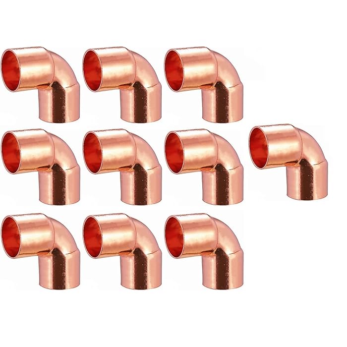 Buy EZFLUID Plumbing 1/2" C X C Copper 90 Degree Elbow ,LeadFree