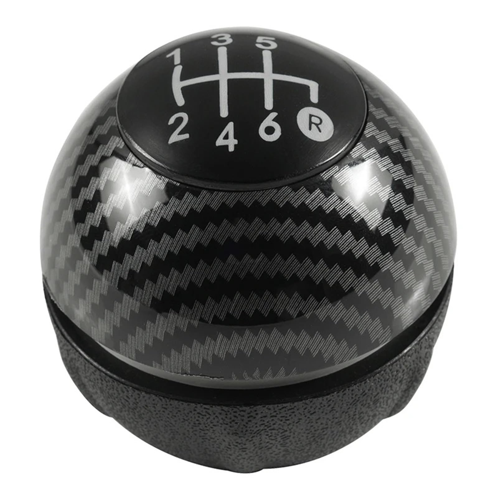 DWTNMEX Gear Shift Knob for Fiat 500 500C 2007-2018 5/6 Speed Gear Shift Knob Head Shifter Gaitor Boot(6 Speed Carbonfiber)