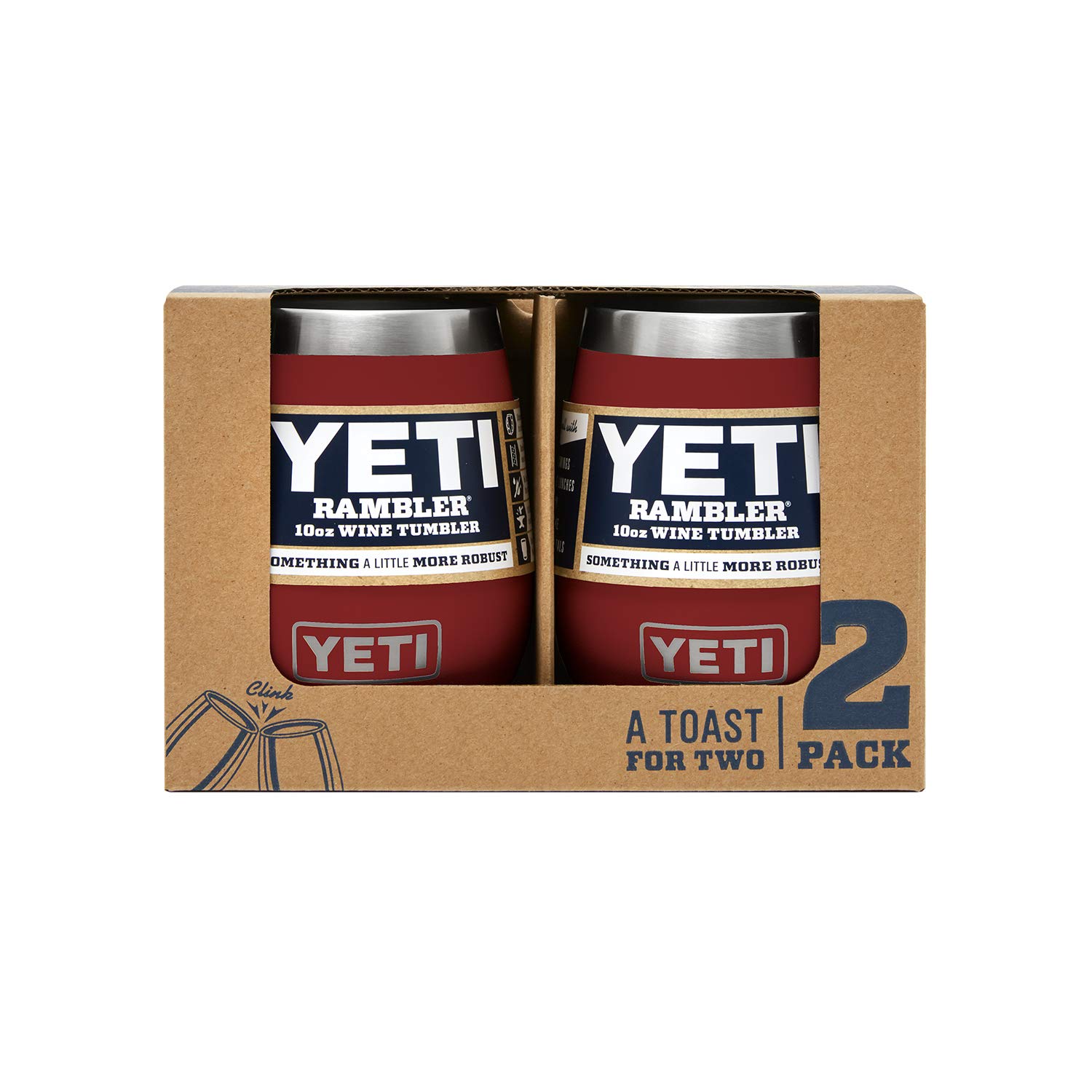Amazon｜YETI ランブラー 10オンス ワインタンブラー、真空保温 