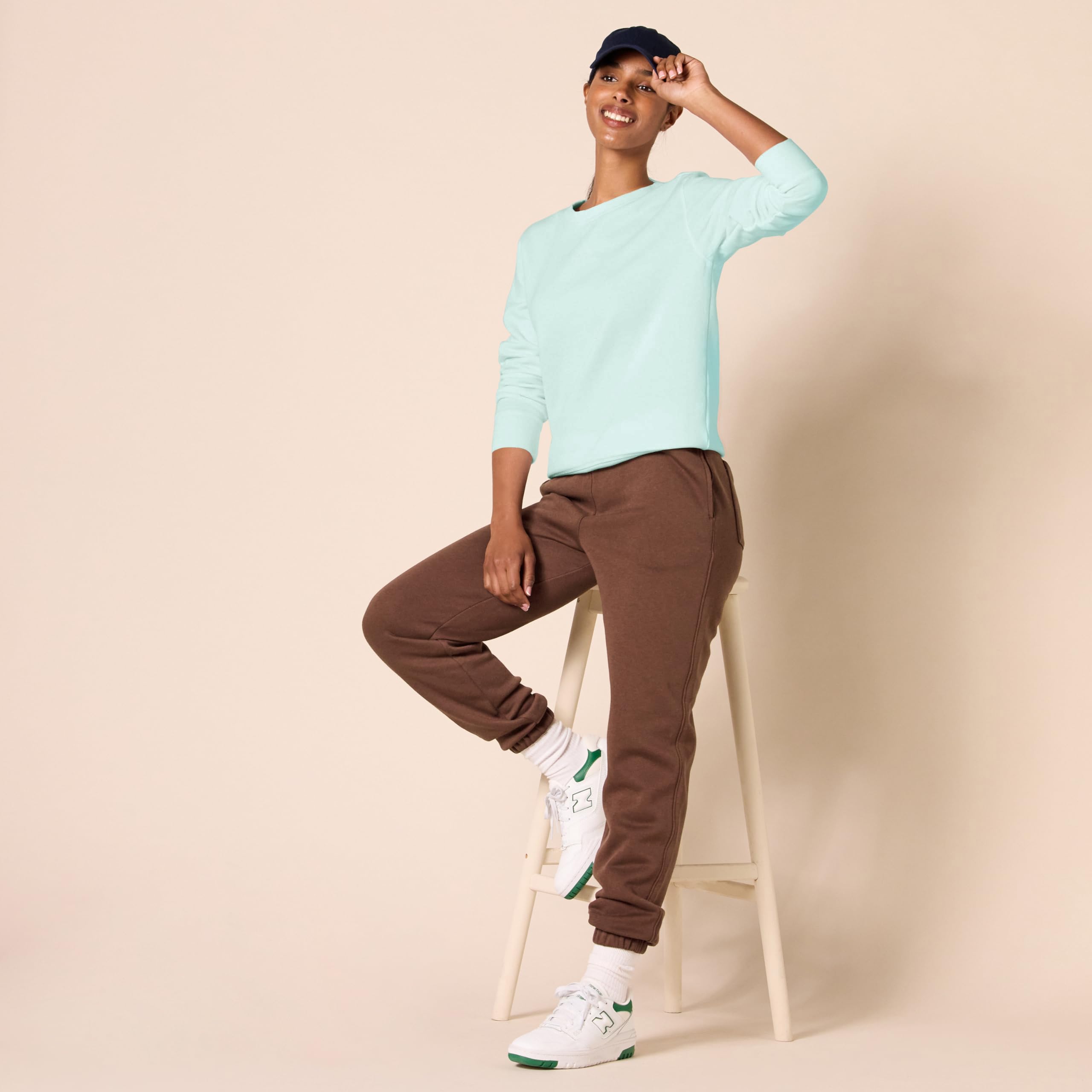 Amazon Essentials Felpa in Pile Girocollo (Disponibile in Taglie Forti) Donna