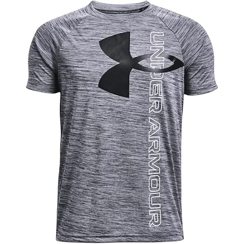 Under Armour Boys' Tech Split Logo Hybrid Short-Sleeve T-Shirt