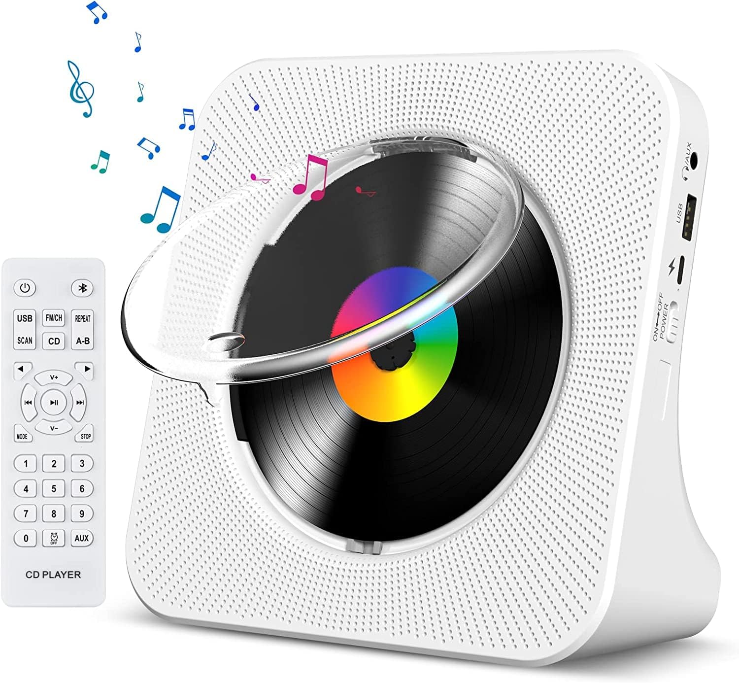 TODANGAI Reproductor de CD con altavoces HiFi integrados,visualización ...