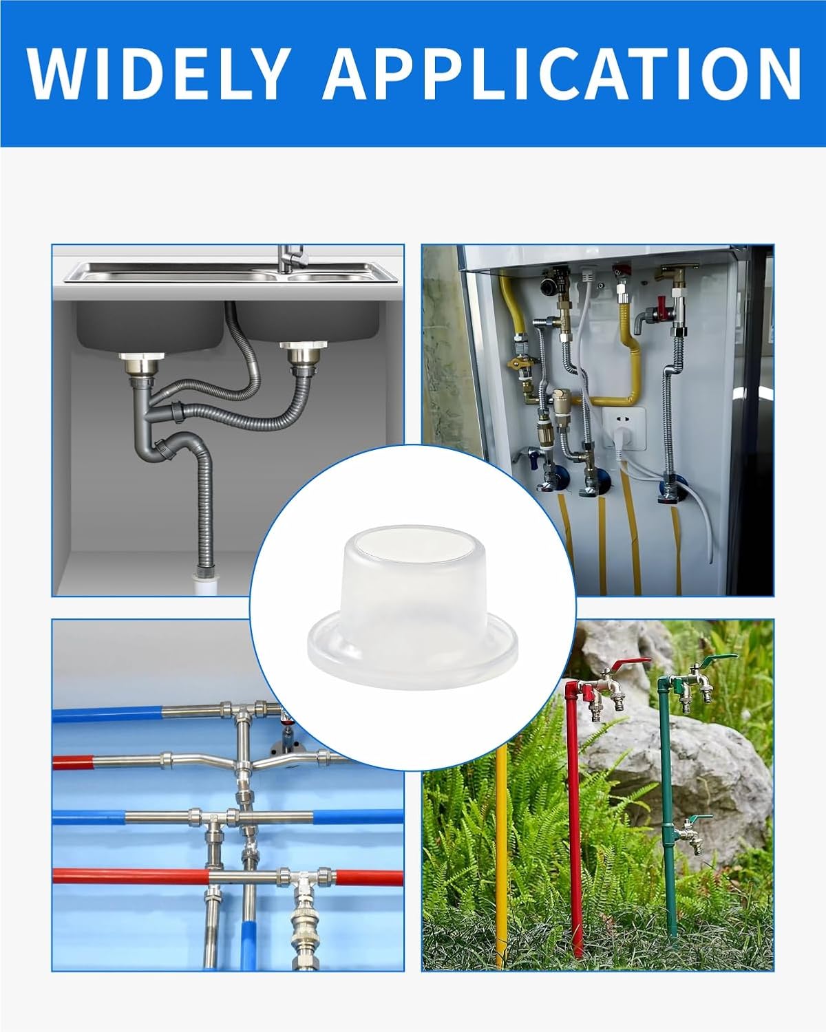 10 PCS Seal Ring Silicone Washer,Seal Washer for 1/2 inch Shower Head, spot, Kitchen Flush Pipes, Garden and Outdoor Water Pipes, etc.