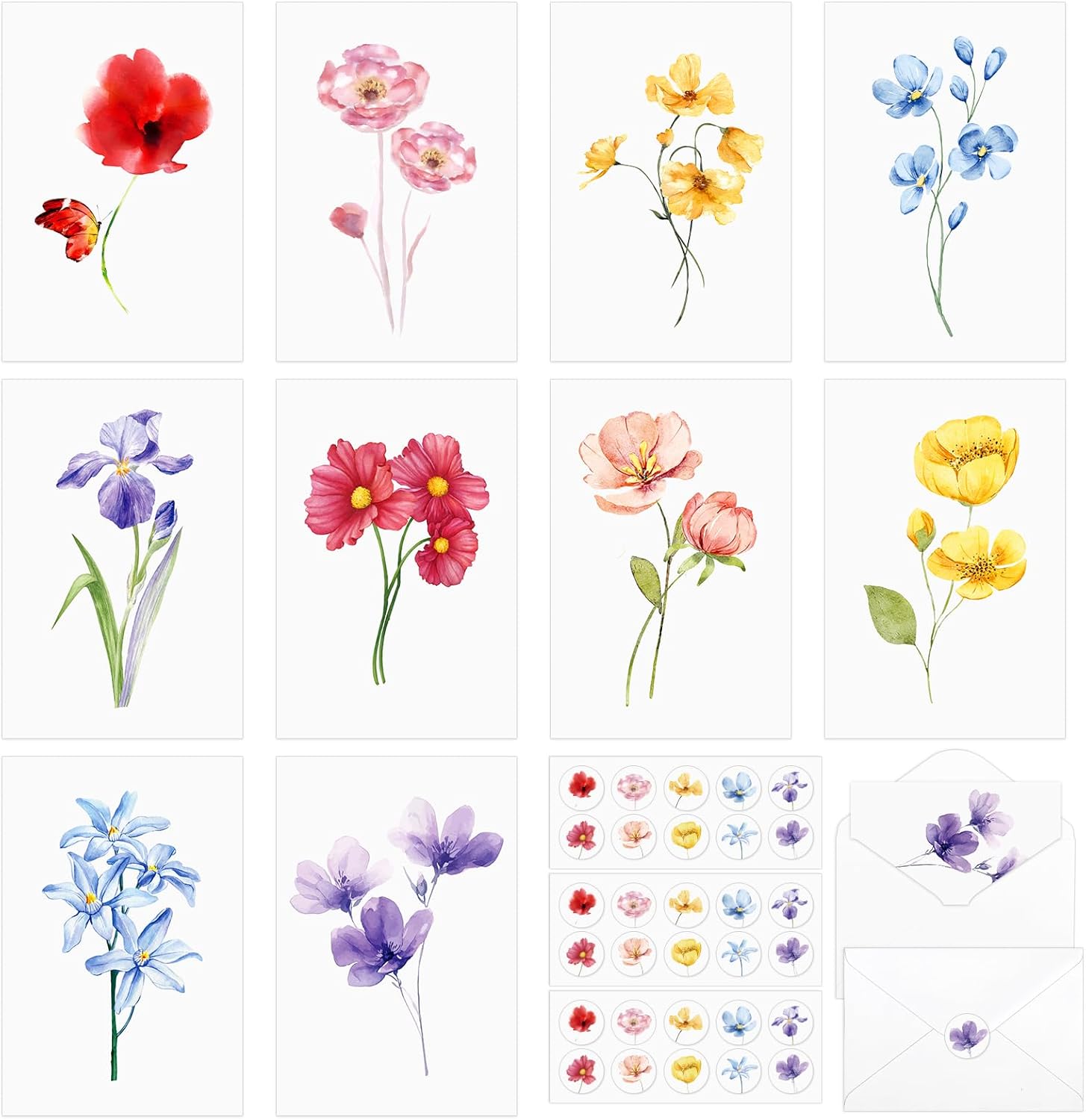 Blank Cards and Envelopes, 40 Pack Blank Cards 4x6 Inches, Elegant Blank Greeting Card, Blank Note Cards with Sealing Stickers for Birthdays, Weddings, Easter, Mother's Day, Most Other Occasions - Image 8