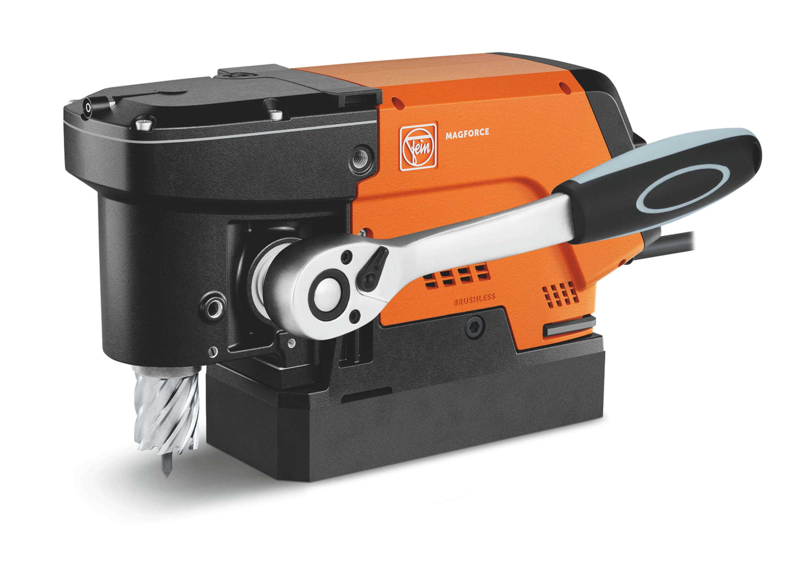 FEIN Trapano COMPACT Base Magnetica KBC 36 MAGFORCE per Punte a Corona a 1 velocità, Ø massimo di foratura HM/HSS: 36 mm, Attacco: 3/4" Weldon, profondità massima di foratura 35 mm, rotazione dx
