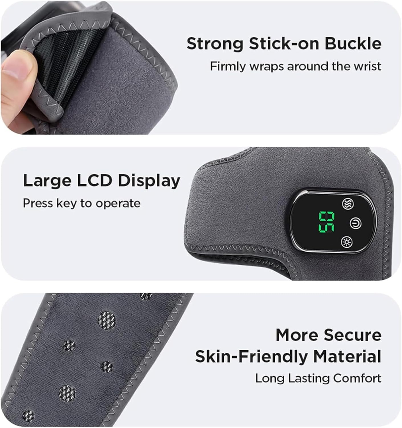 Foot Renew Triple Method Massager, Portable Wireless Electric Foot Massager for Neuropathy, Customizable Massage with 3 Vibration Modes & 5 Heat Levels for Circulation and Muscle Recovery (1PC)