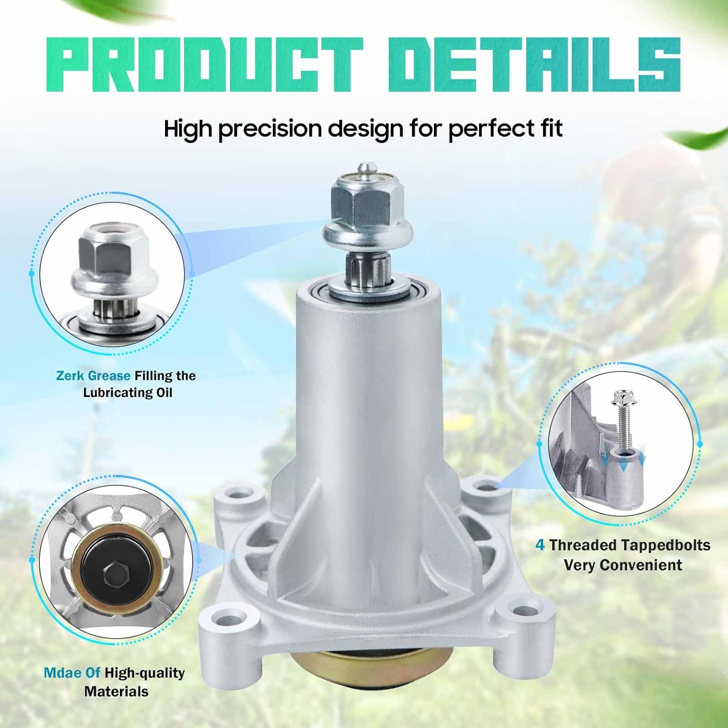 2 Pack 187292 192870 Spindle Assembly Fit 30" 42" 46" 48" 54" Deck for Husqvarna YTH22V46 YTA24V48, for Craftsman YT3000 YS4500 YT4000, for Ariens 21546238 21546299, Replace 567253301 Spindle 58781970