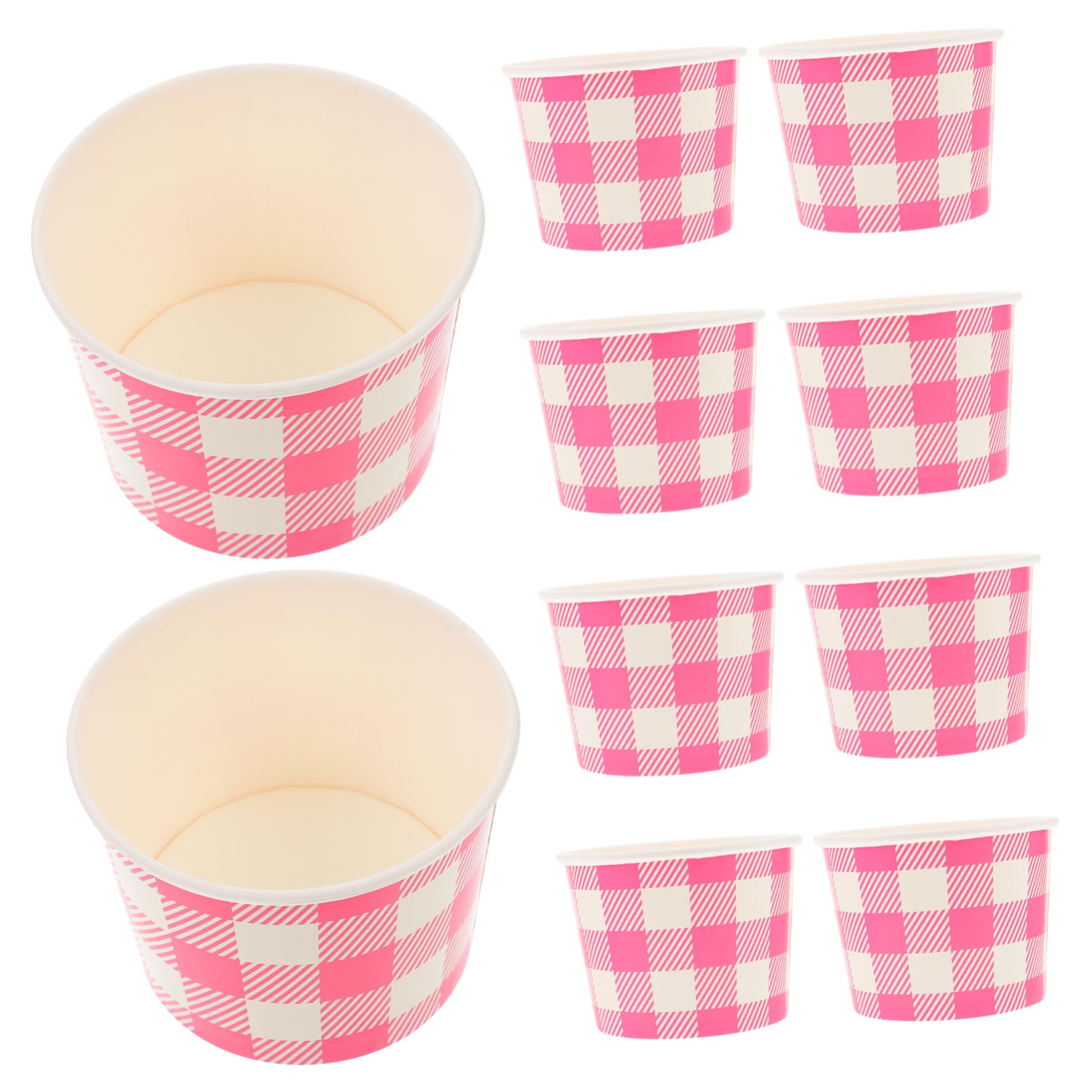 TOPBATHY 3 Set Coppa Gelato Contenitore Per Dolci Tazza Da Dessert Gelato Coppa Di Palline Di Gelato Tazze Di Budino Da Dessert Per Negozio Carta Rosa 10 Pezzi * 3