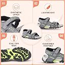 FUEL Timberland Lightweight & Comfortable Casual Sports Sandals for Mens & Boys with Anti-Skid Flexible Sole (Grey-10UK) gallery image