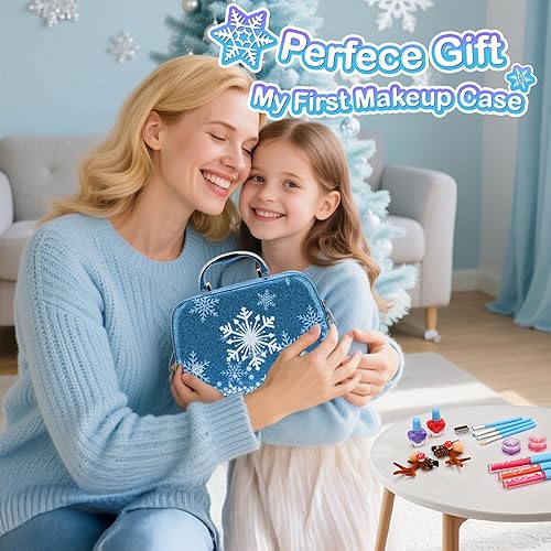Miniatura 7 de Kit de maquillaje lavable real para niñas, juego de maquillaje no tóxico para niños pequeños, juguetes de princesa, ideas de cumpleaños para niñas