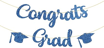 Glitzer-Partybanner „Congratulations Graduated“ – Für Abschlussfeiern In Grün