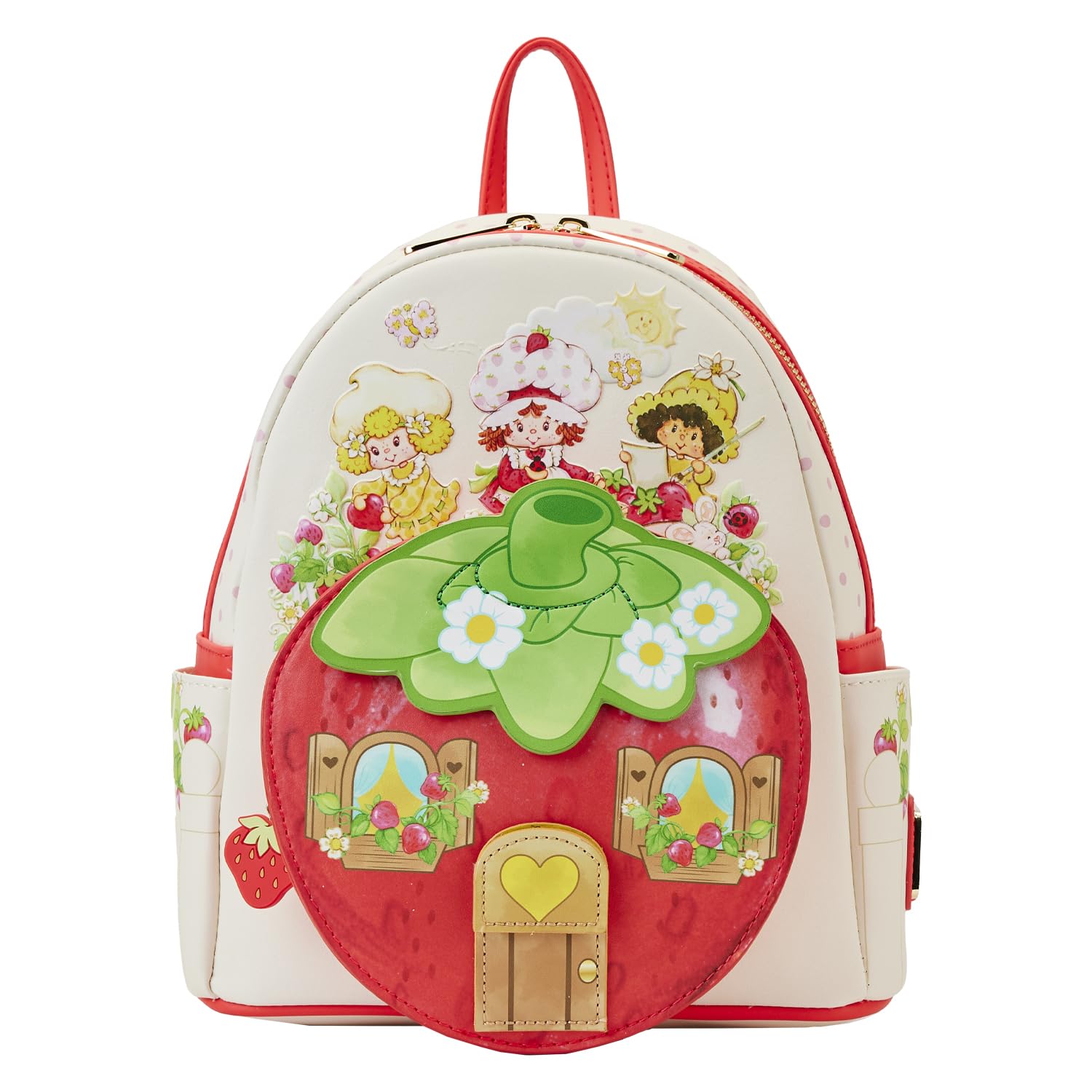 Loungefly Strawberry Shortcake House Mini Backpack, Cream, One Size, Mini Backpack