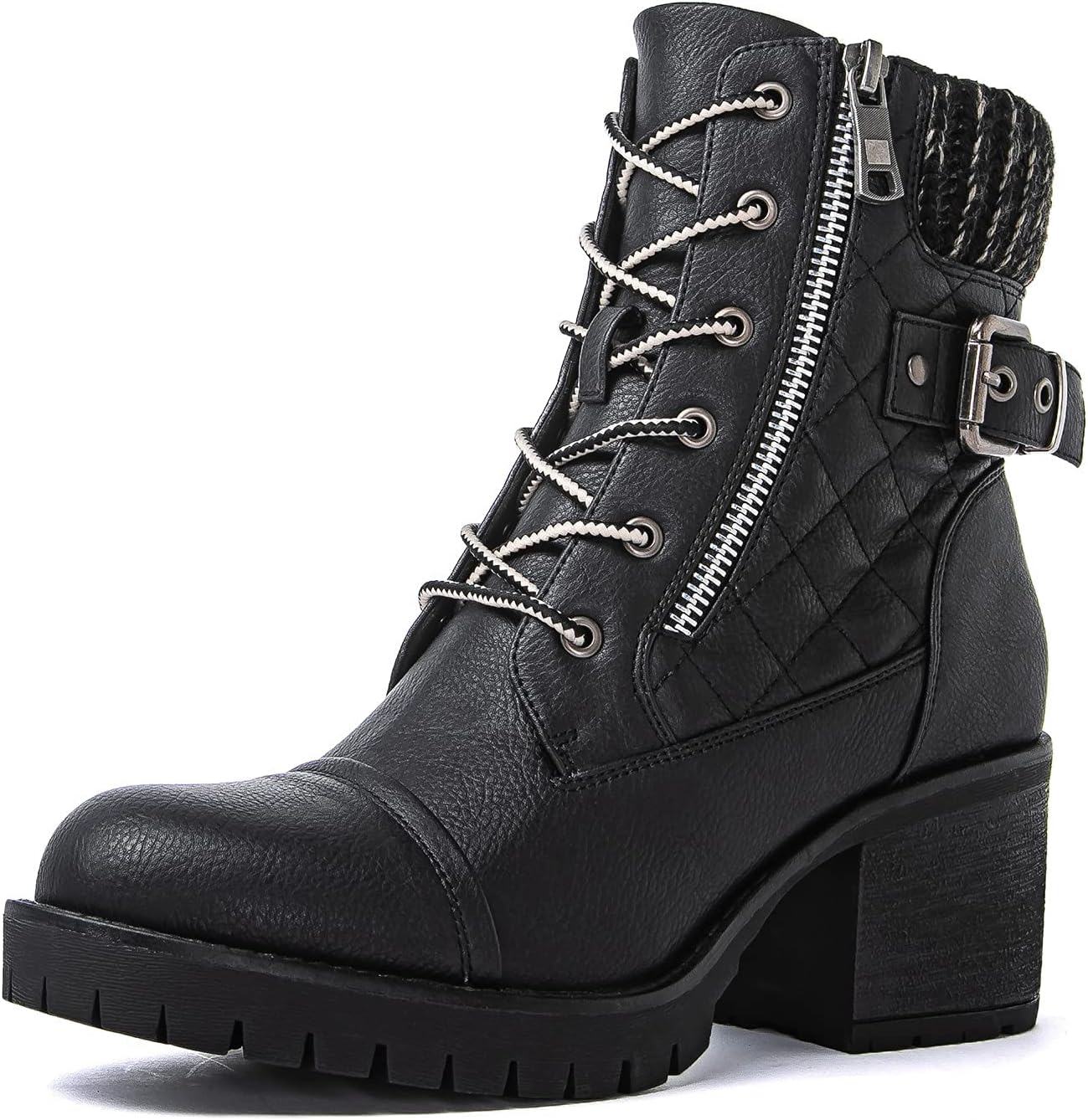 GLOBALWIN Women's Combat Boots - Comfortable Ankle Support