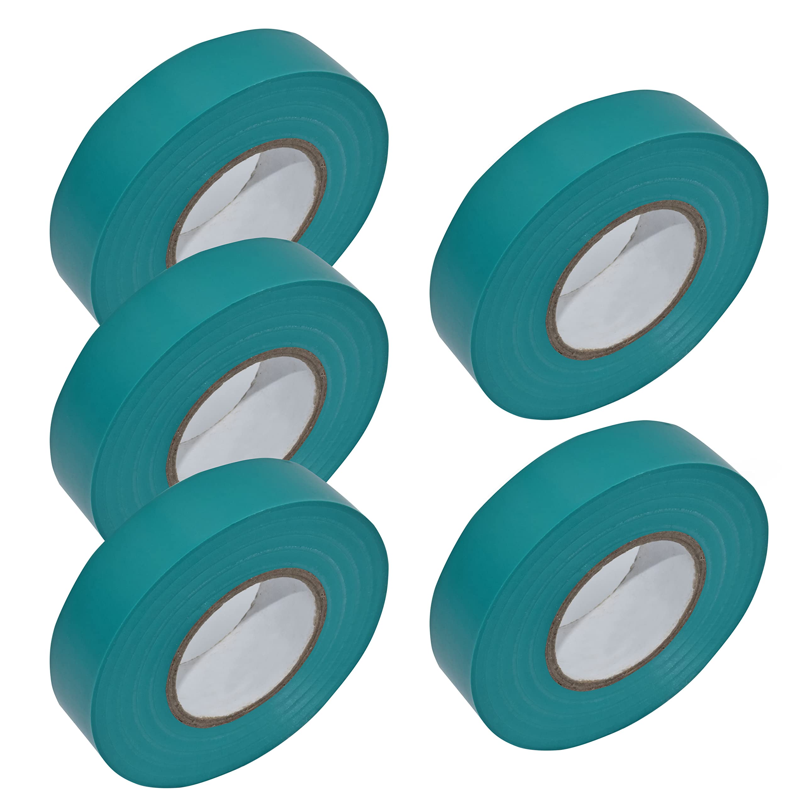 Falcon Workshops Green 5 X Electrical Pvc Insulation/Insulating Tape 19Mm X 20M - Flame Retardant