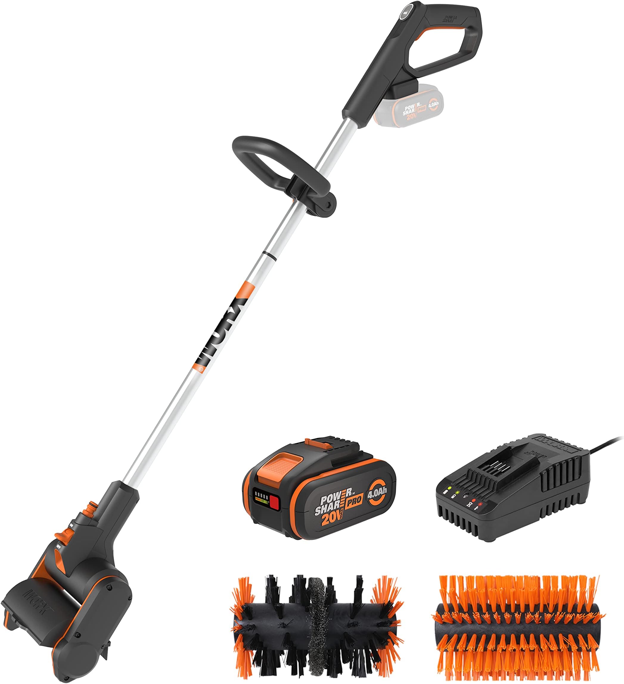 RYOBI ONE+ 18V Patio Cleaner with Wire Brush Edger with 2.0 Ah Battery