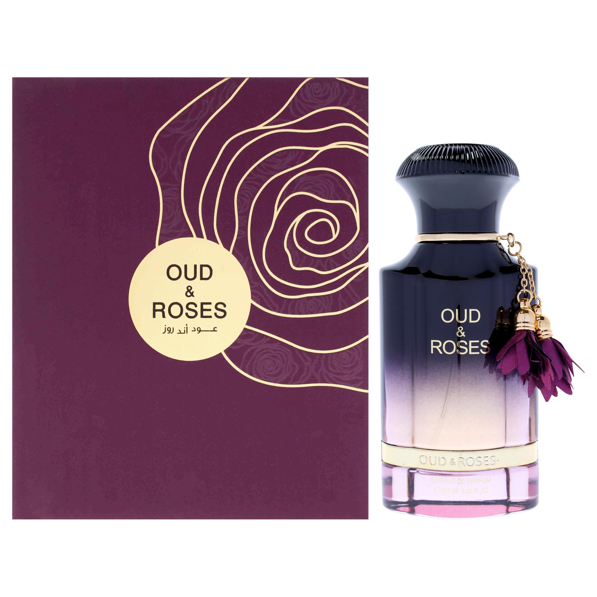 Oud and Roses by Ahmed Al Maghribi Unisex Extrait de Parfum Spray, 2.02 oz
