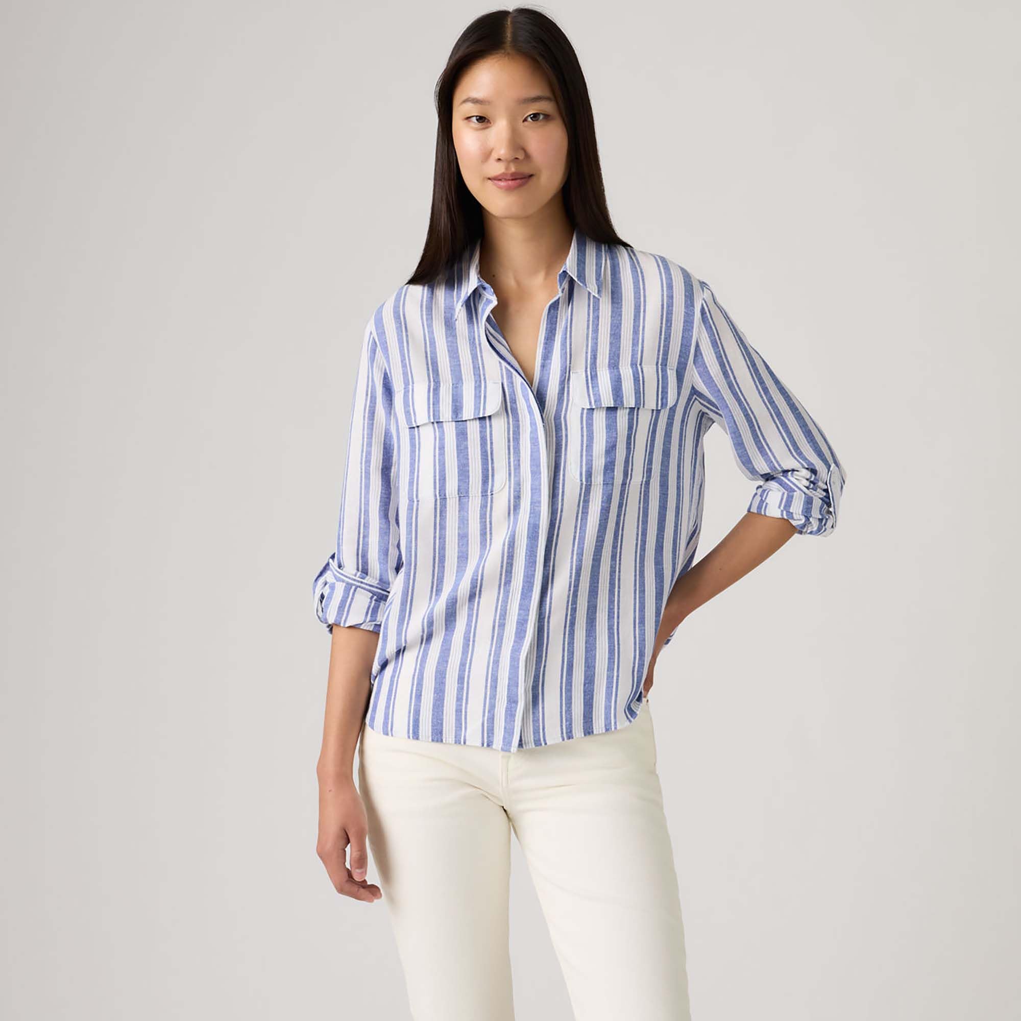 Levi's Donna Camicetta Elaine Utility con Chiusura a Bottoni, Relaxed Fit