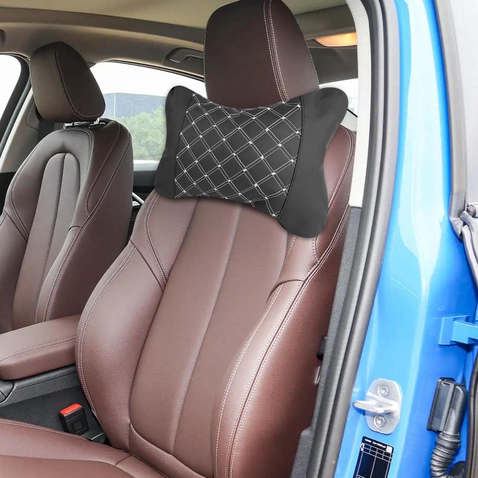 Cuscino poggiatesta per seggiolino Auto | Cuscino poggiatesta per seggiolino Auto - Cuscino poggiatesta per Auto Design ergonomico Confortevole per Guidare l'home Office Riduce l'affaticamento alla