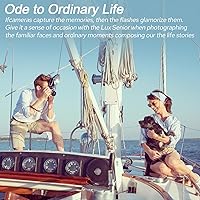 Vista 5 de Godox Lux Senior Retro Camera Flash,3.7V/1700mAh batería recargable, GN14 6000K ± 200K 1.102 in de longitud focal, flash automático/manual, flash