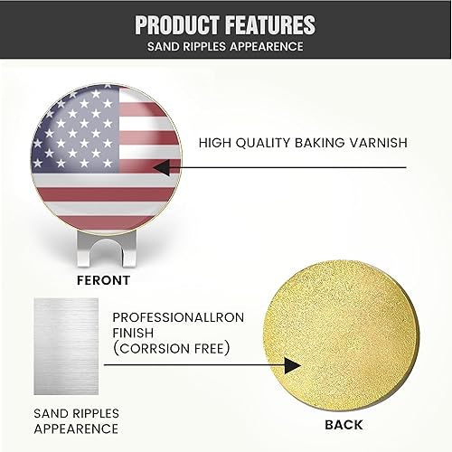 Miniatura 3 de Marcador de pelota de golf personalizado clip magnético personalizado para sombrero de pelota de golf con imagen personalizada para amantes de la